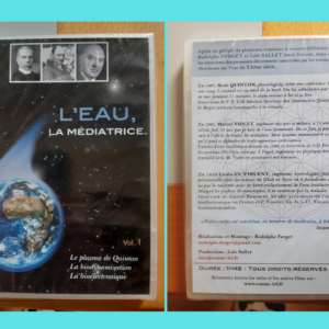 DVD film documentaire "l'eau, la médiatrice". Vol 1